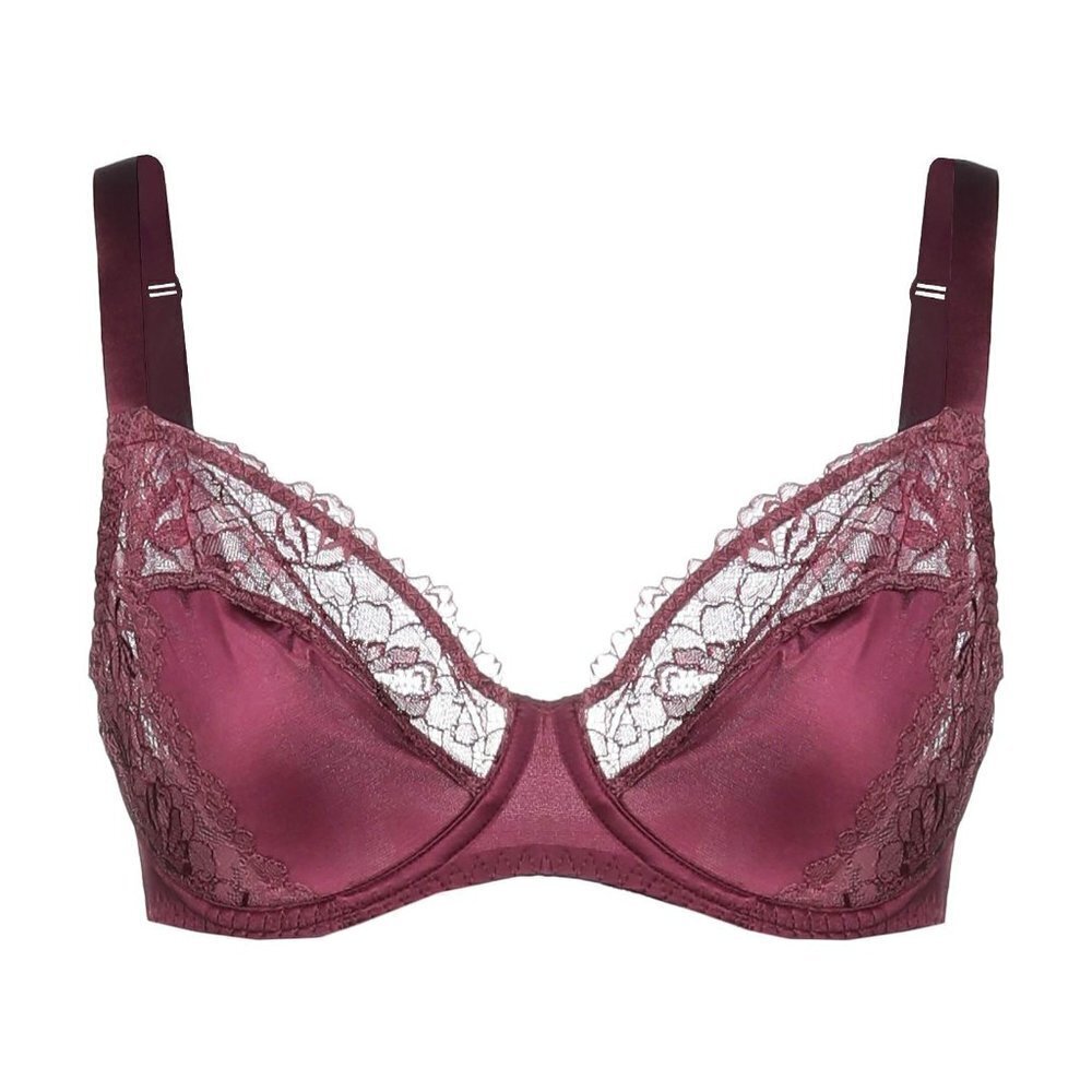 Womens MAISON LEJABY Lace Bra Burgundy Size: 32D - NWT